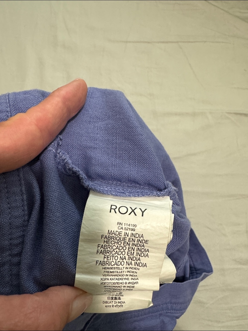 Roxy Purple beach Shorts with Zigzag Accent Pocket - Picture 5 of 6